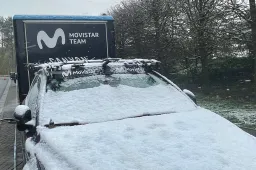 Winterse omstandigheden rondom parcours Ronde van Vlaanderen