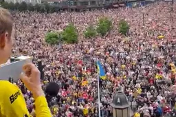 🎥 Gigantische mensenmassa op de been bij huldiging Vingegaard in Kopenhagen