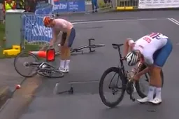 🎥 Gladde WK-wegen: Nederlandse en Belgische junioren-favorieten vallen samen met tijdritkampioen uit