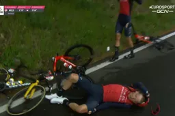 Eerste getuige Koen Bouwman: 'Tao Geoghegan Hart dacht dat hij zijn been had gebroken'