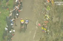 🎥 Ben Healy en Einer Rubio vechten bijna letterlijk een strijd om de bergpunten uit