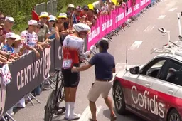 Alexis Renard buiten tijd gereden door Vingegaard, Fransman brak elleboog bij val