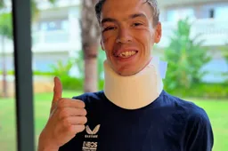 Arensman deelt foto en video met uitleg na horrorcrash op gezicht in Vuelta a Espana