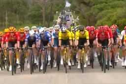 131e, maar toch: Wout van Aert hield peloton met zijn aanwezigheid mooi 15 kilometer rustig