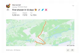 Alles is relatief in het leven: Van Aert blij na eerste douche in 12 dagen na Dwars door Vlaanderen-horror