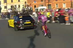 Boetes en tijdstraffen Giro d'Italia 2024 | Visma | Lease a Bike krijgt boete voor ondersteunen Milan