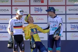 Waarom kwamen Thibau Nys en Wout Poels op eindpodium Hongarije niet meer bij van het lachen?