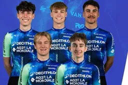17-jarig (!) toptalent maakt, samen met 4 andere veelbelovende renners, WorldTour-overstap bij Decathlon