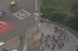 🎥 Van der Breggen komt ten val in etappe 2 van Vuelta voor vrouwen, Vollering blijft met imposante save net overeind