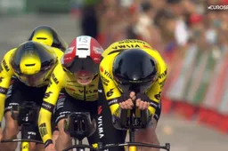 Vingegaard vooral blij met het rood, maar Jorgenson licht minder middenstuk Visma | LaB toe: 'Hebben ons verkeken op de wind'