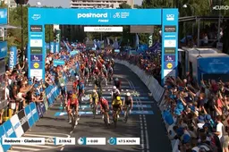 Nils Eekhoff gaat van ver de sprint aan, maar ziet Waerenskjold etappe 2 Ronde van Denemarken winnen; Philipsen vierde