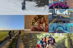 Mathieu van der Poel op Zwift, Primoz Roglic op de latten: zo vieren de renners dit jaar kerst