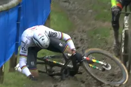 Van der Poel duldt na zeldzame valpartij even tegenstand, maar schenkt nieuwe sponsor Premier Tech toch zege in Baal