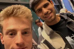 'Hopelijk kunnen bagagebakken extra gewicht aan', schrijft Visma | Lease a Bike bij Brennan-selfie