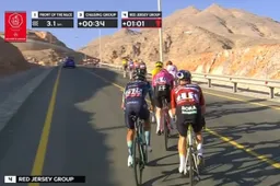 UAE Tour 2026 | En zo lijken de klassementsambities van Evenepoel plots voorbij