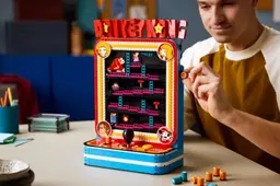 LEGO Super Mario Donkey Kong arcadekast closer