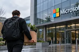 Vertrek van de Microsoft-campus
