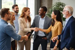 Professionele handdrukken in moderne kantoorruimte