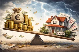 Balans van geld en schulden