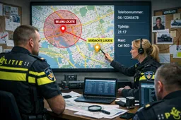 Politieonderzoek op kantoor met kaart