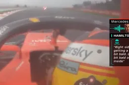 Video. Lewis Hamilton heeft problemen met zijn banden
