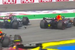 Video: De crash van Max Verstappen en Lewis Hamilton in Brazilië