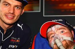 Max Verstappen ontmoet zieke Steven op Silverstone