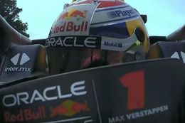 De opgeluchte boordradio van Max Verstappen na de race in Imola