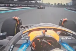 Video: Lando Norris geeft Max Verstappen de middelvinger tijdens race in Miami