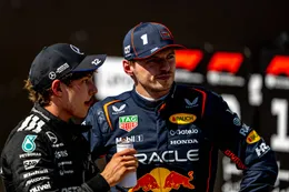 George Russell bevestigt interesse Mercedes in Max Verstappen