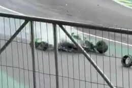 Video: de crash van Bortoleto gefilmd vanuit het publiek in Brazilië