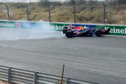 Video: De crash van Max Verstappen gefilmd vanuit het publiek
