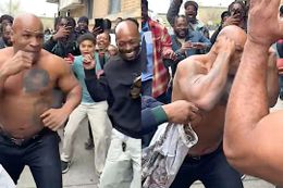 Mike Tyson deelt een portie klappen uit op straat