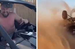 Sait Cinar breekt ribben tijdens intense woestijnrit met Alex Soze in buggy (VIDEO)