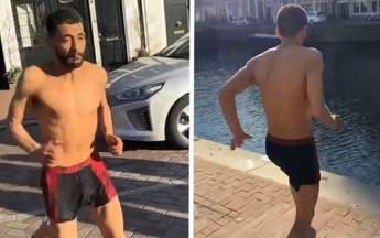 Losgeslagen Tunesiër springt in gore Amsterdamse gracht (BEELDEN)