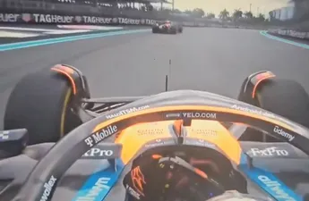 Video: Lando Norris geeft Max Verstappen de middelvinger tijdens race in Miami