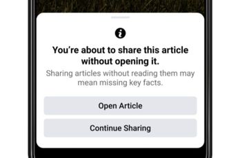 Facebook vraagt gebruikers om artikelen te lezen voor ze te delen