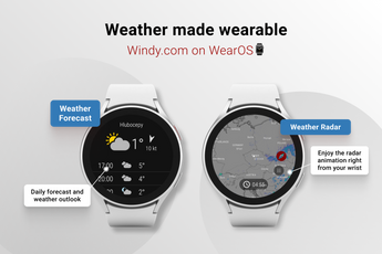 Windy werkt nu ook op Wear OS-smartwatches