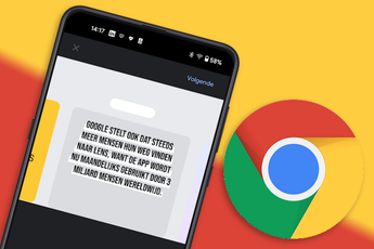 'Chrome kan straks tekst delen met leuke achtergrond en letterype'