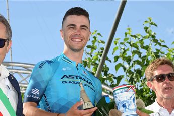 Samuele Battistella, tras su bronce en la 3ª etapa de la Vuelta a Andalucía: "Estoy muy feliz por conseguir otro podio para el equipo"