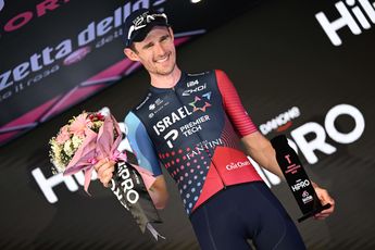 Derek Gee, sobre sus numerosos segundos puestos en el Giro: "¿Contra tipos como Ben Healy o Santiago Buitrago? Estamos en altitud, en montaña, y no esperaba ganarles"