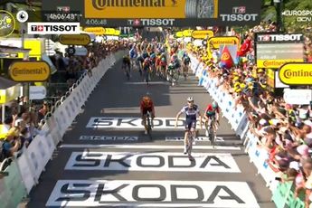VÍDEO: El emocionante final de la 18ª etapa del Tour de Francia en el que Kasper Asgreen se ha impuesto en la escapada a los velocistas que llegaban de atrás