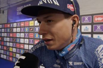 Jasper Philipsen reflexiona tras la caída que le impidió disputar el sprint de la 3ª etapa de la Tirreno Adriático: "Me dejé encerrar"
