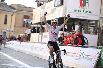 Diego Ulissi, victorioso en la dura subida final de la 2ª etapa de la Settimana Coppi e Bartali: "Ganar siempre da grandes sensaciones"