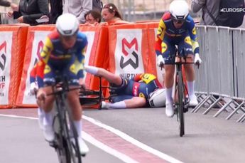 La fea caída de Ellen van Dijk en la última curva de la crono inaugural provoca su abandono en La Vuelta Femenina