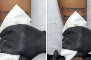 Is dit de 'coolste' tattoo ter wereld? Een opvallende keuze is het alleszins wel...