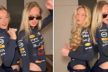 Twee dansende blondines in een Max Verstappen-pakje veroveren plots keihard het internet (video)