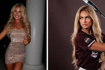 'Knapste softbalspeelster ter wereld' trekt een bikini aan en vangt doodleuk (met haar blote handen) een dikke meerval