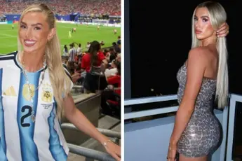/dames/engelse-voetbalster-wag-supportert-zowaar-voor-argentinie-wij-zijn-vooral-fan-van-haar-schaars-geklede-fotos