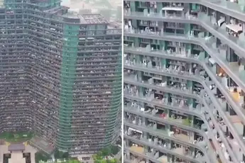 In dit 'dystopisch' appartementencomplex, met 30.000 bewoners, hoeven de mensen letterlijk nooit buiten te gaan